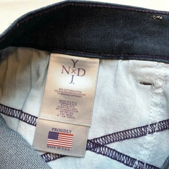 NYDJ Jeans Lift Tuck Technology Womens 6 Rolled Cuffed Hem Dark Blue Denim NEW - Picture 7 of 12
